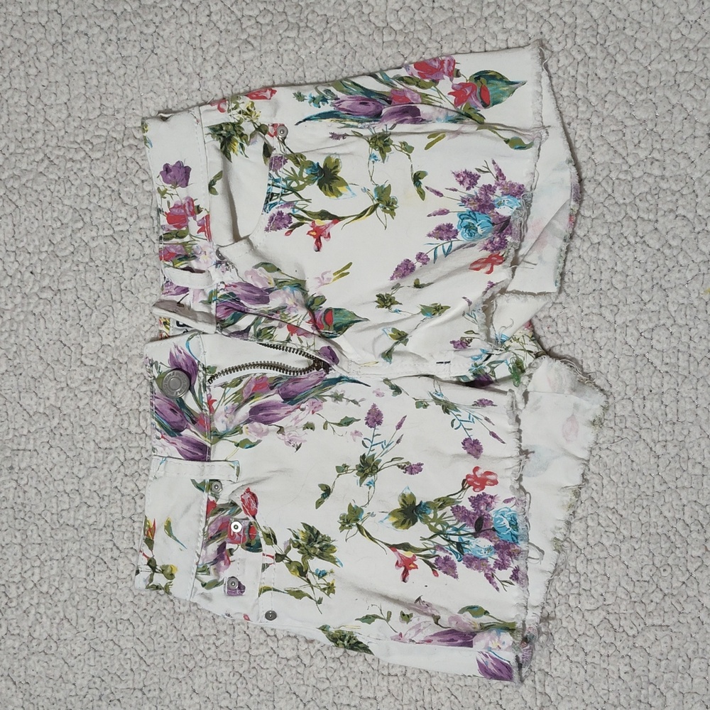 Indigo Rein Floral Shorts Women's Size 0